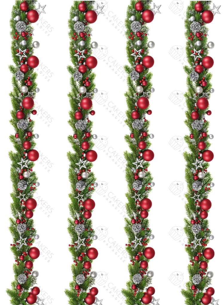 A4 Edible Icing Image - Christmas Ornaments