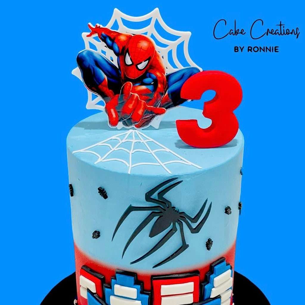 Acrylic Birthday Cake Fropper - Spiderman Spider