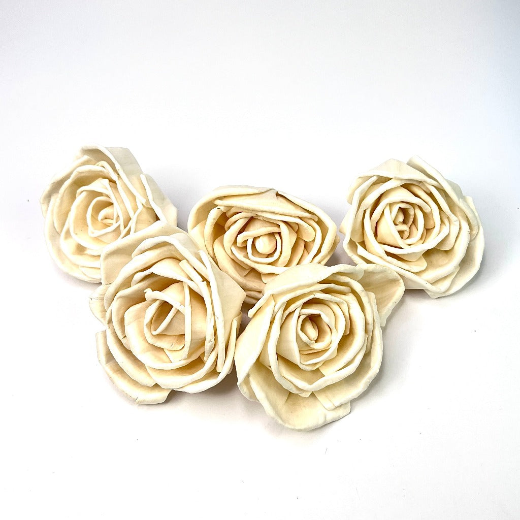 Sola Wood Flower Cake Topper - 3pc Rose