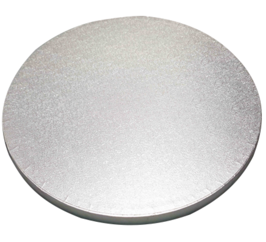Round Drum Cake Board Silver - 14" 5 Pack