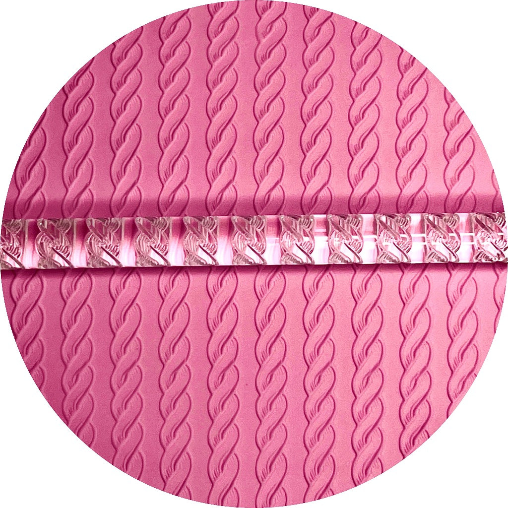 Acrylic Embossed Rolling Pin - Braided