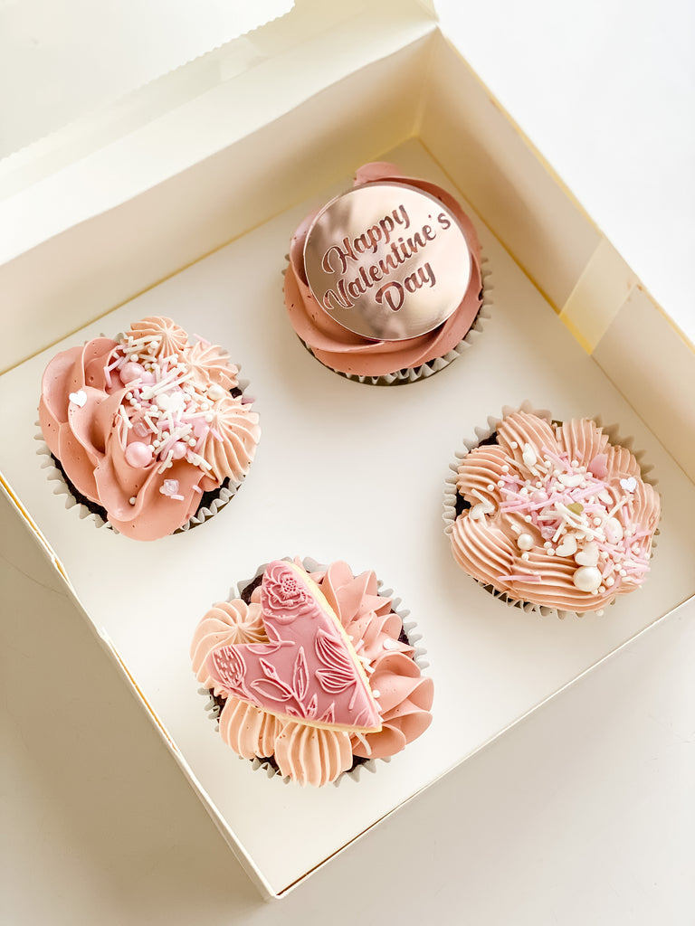 4 pack valentine's day cupcakes Cakers Paradise