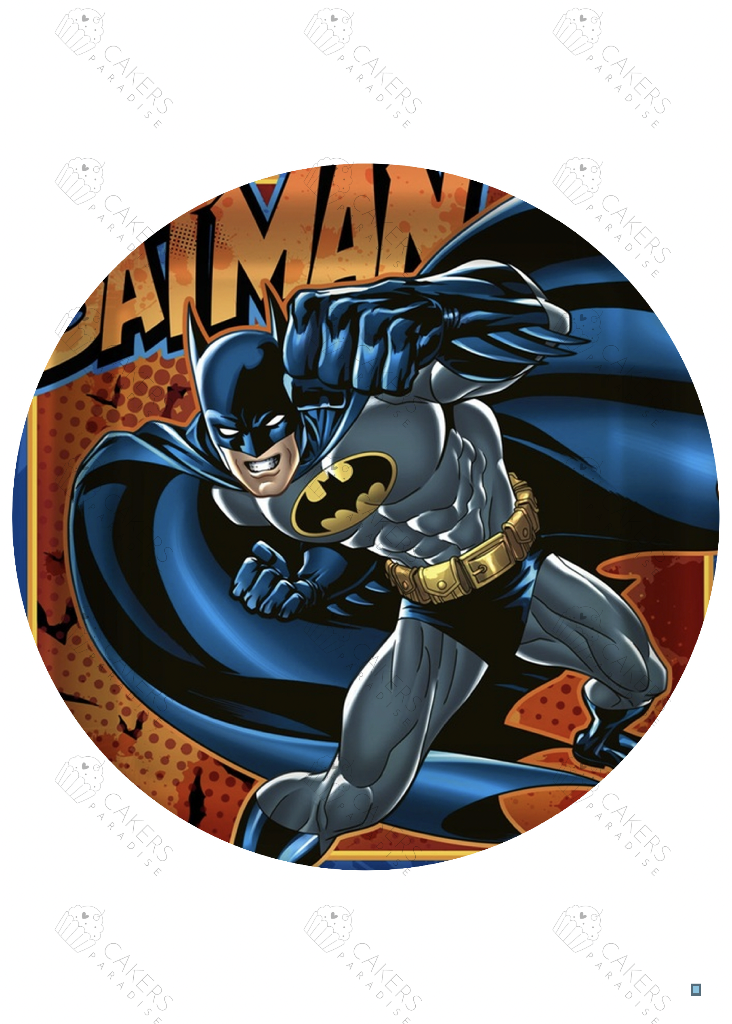 8" Round Edible Icing Image - Batman