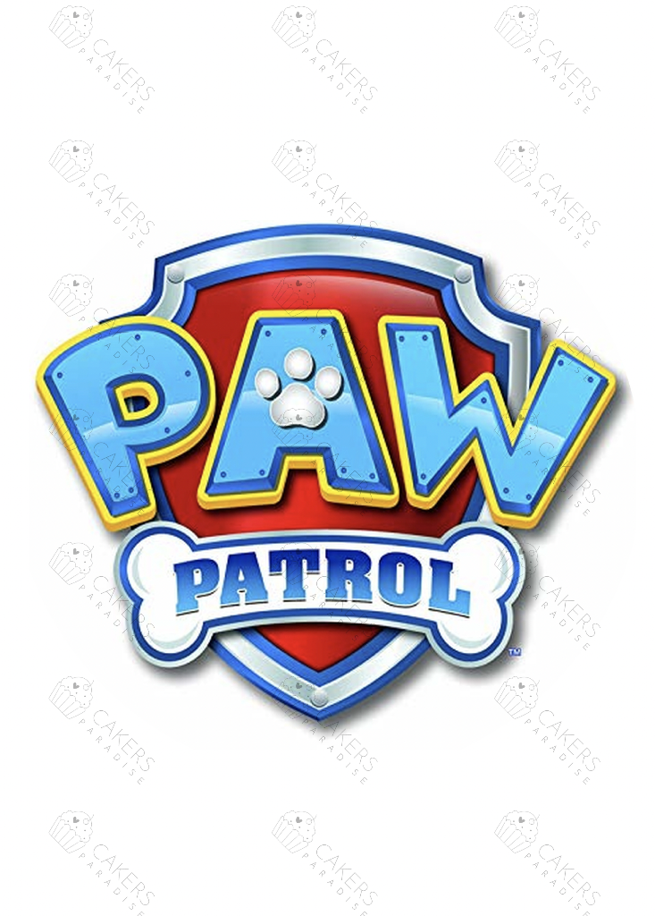 8" Round Edible Icing Image - Paw Patrol Logo