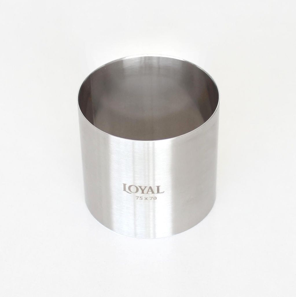 Stainless steel cake ring round 75mm food stacker loyal