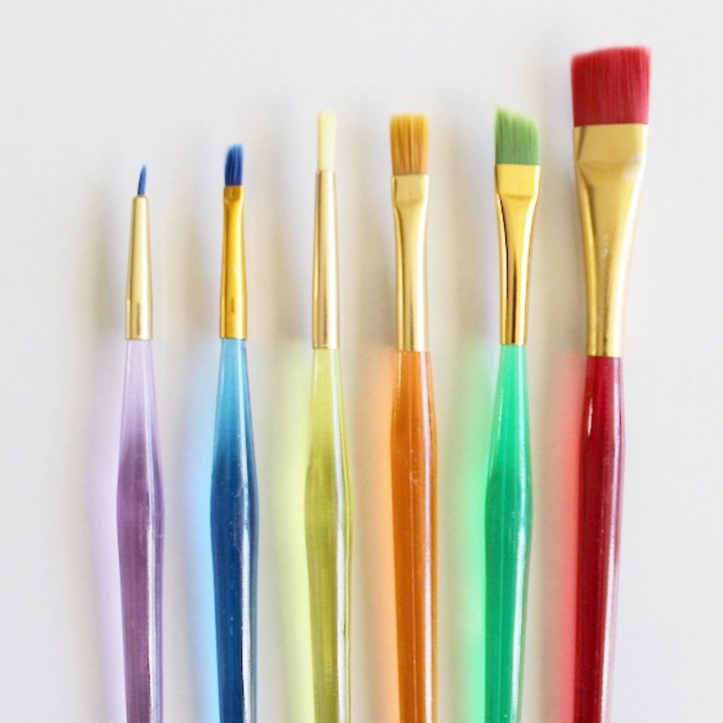 6 Piece Petal Dust Dusting Brush Set Cake Decorating Cakers Paradise