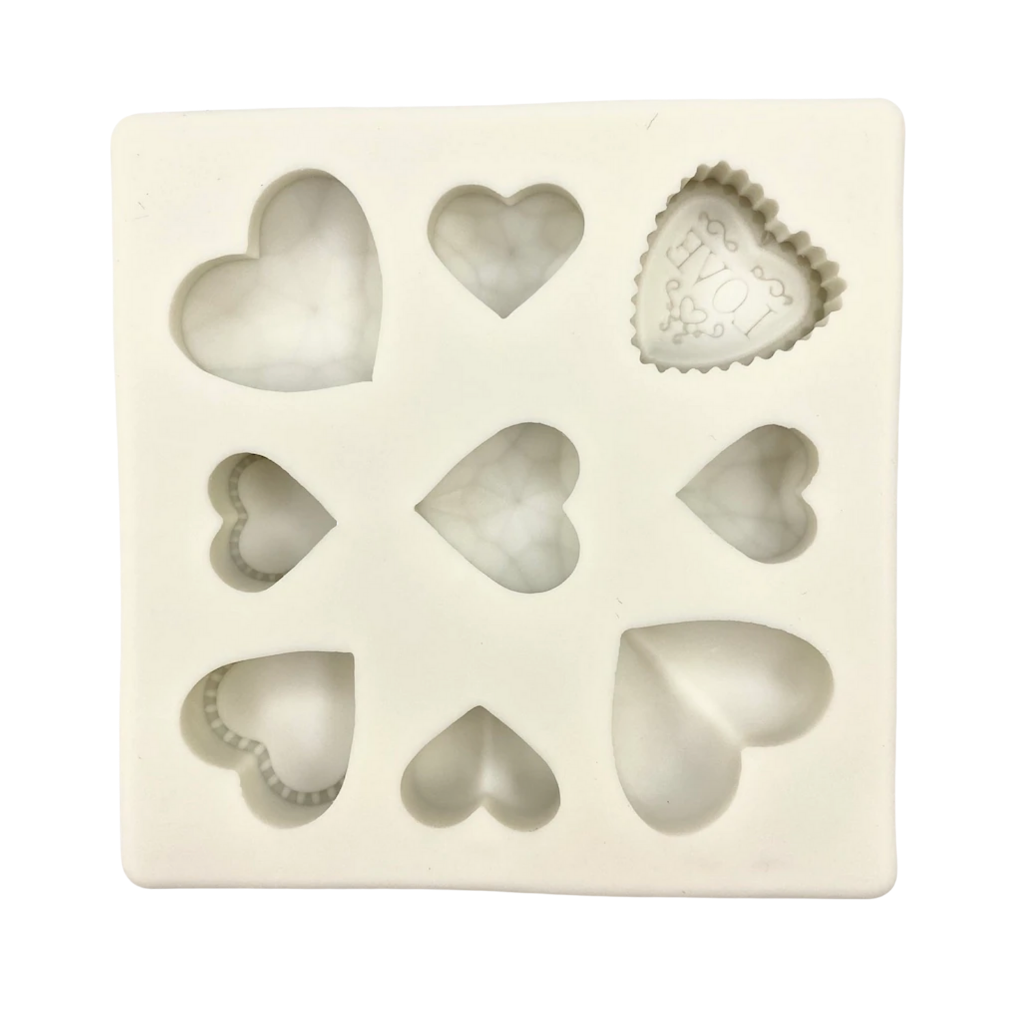 Assorted Geo Love Hearts Silicone Mould
