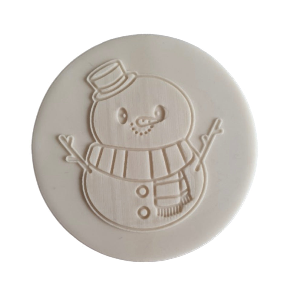 Fondant Cookie Stamp by Sucreglass - Snowman