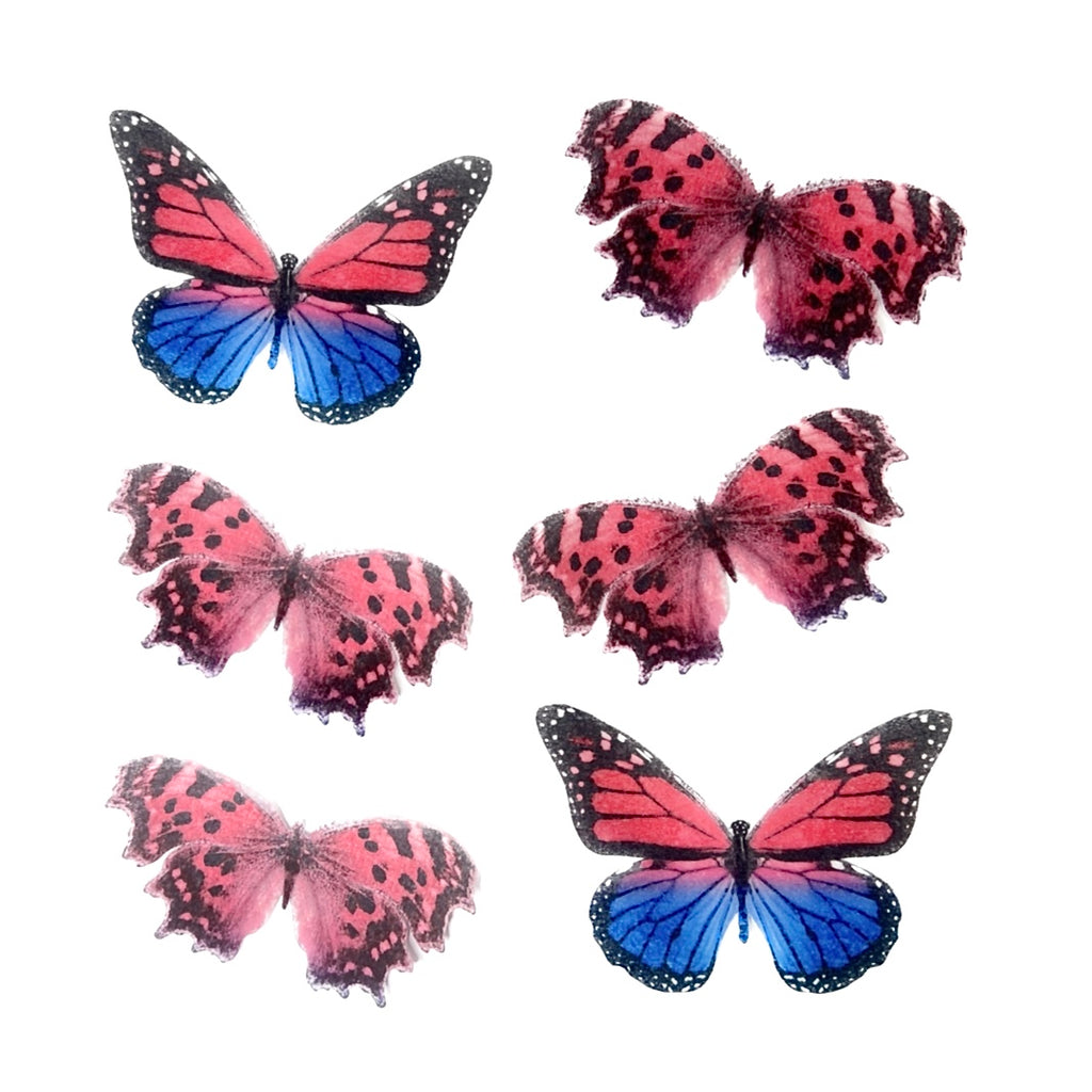 Edible Wafer Cake Toppers - Large Butterflies 6pc
