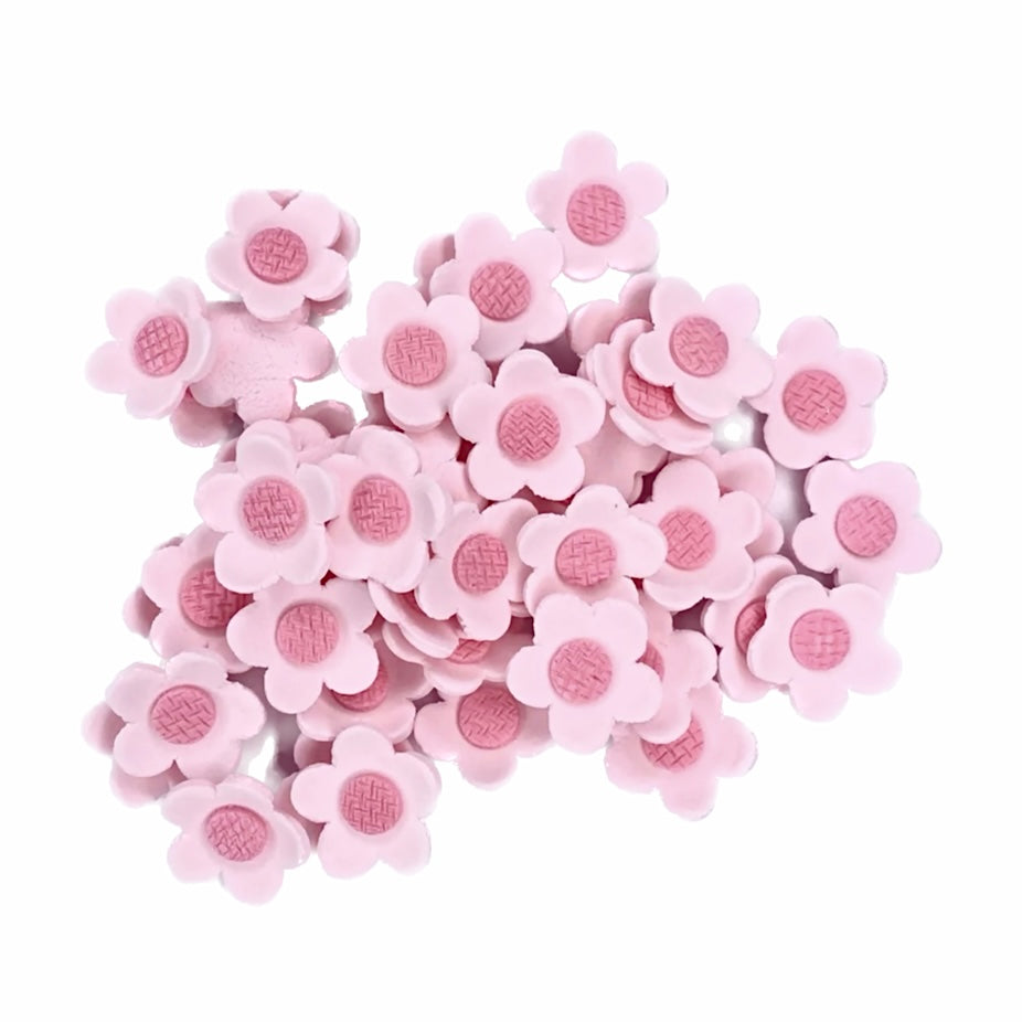 Edible Sugar Cupcake Decorations Pink Flowers 20pc Cakers Paradise Cakers Paradise