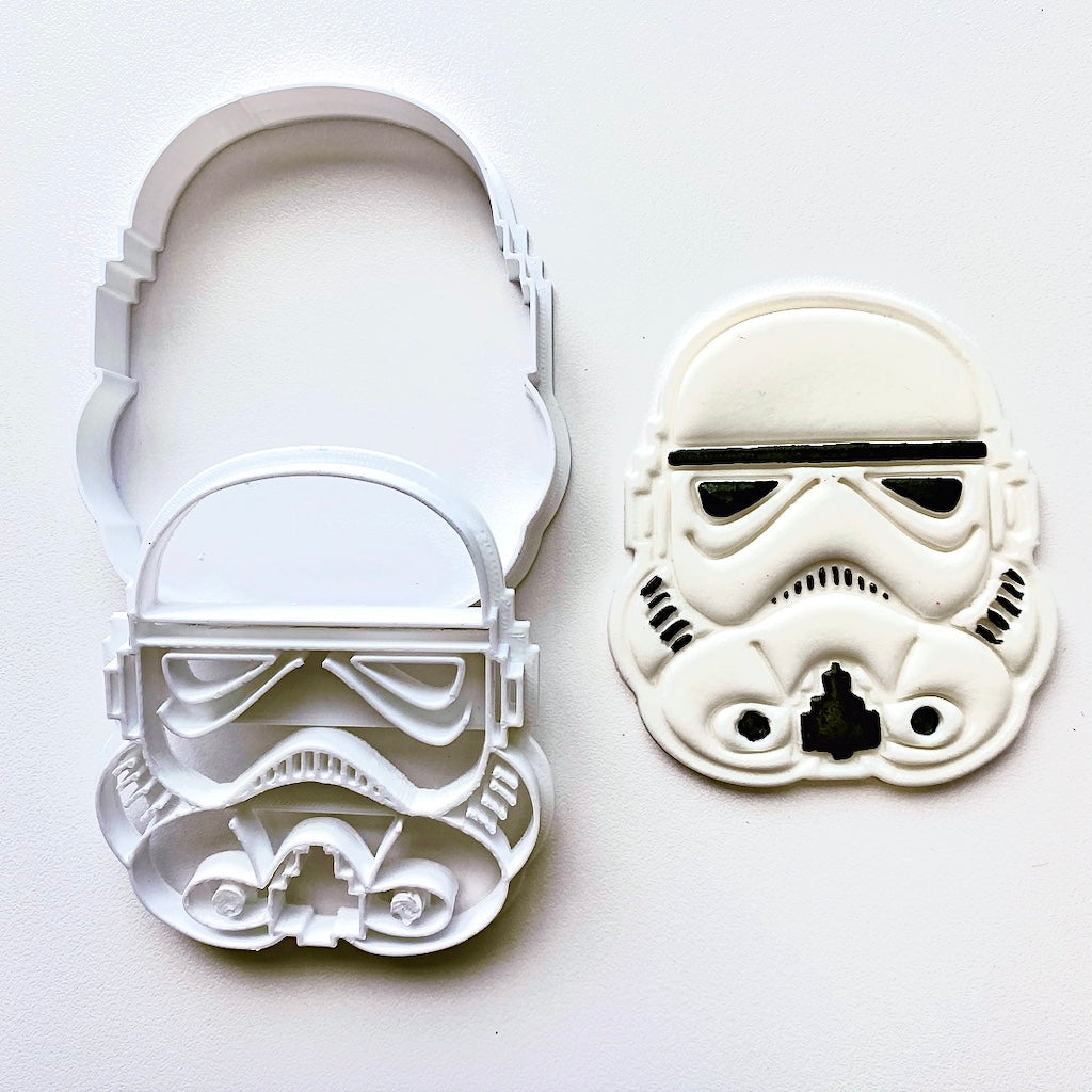 Stormtrooper cookie cutter fondant embosser