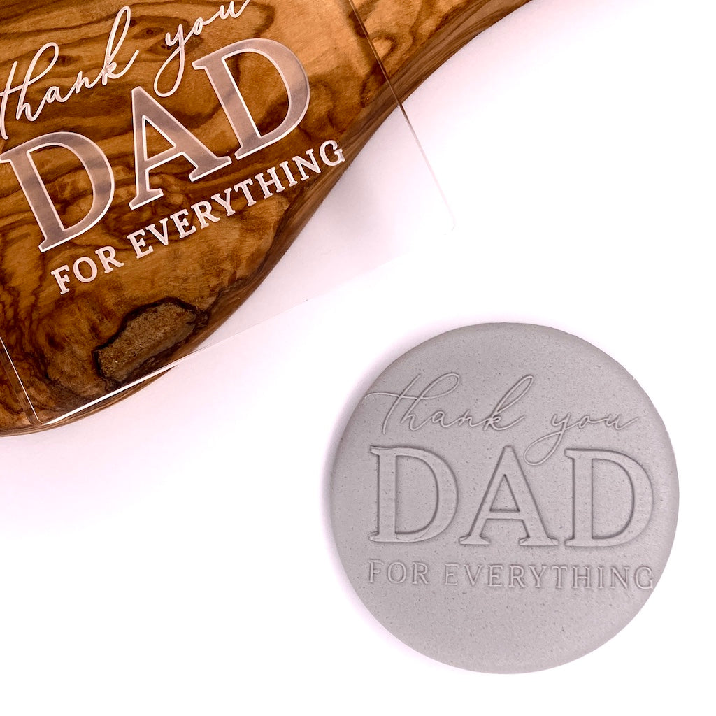 cookie stamp fondant debosser thnak you dad for everything father's day