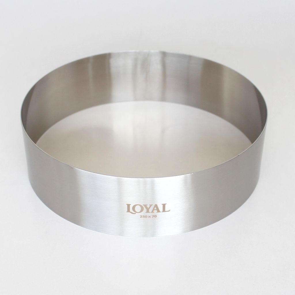 Stainless steel cake ring round 250mm food stacker loyal