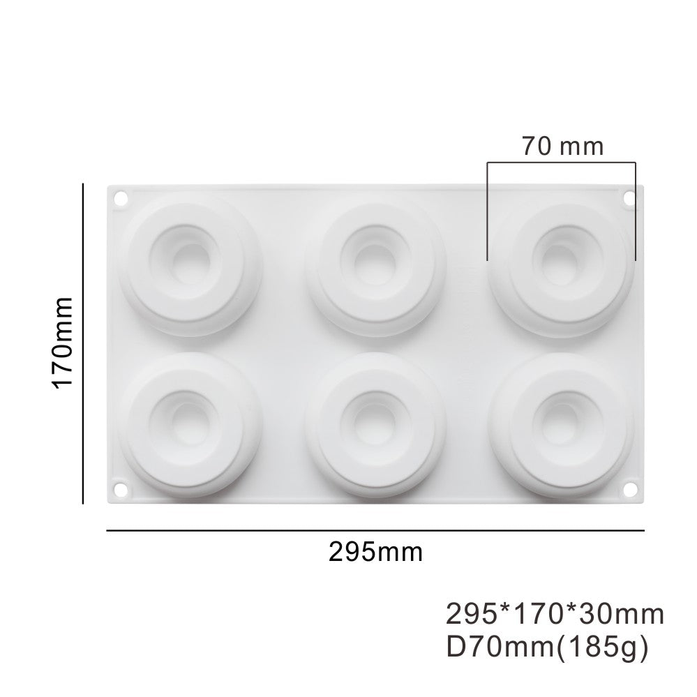 MCM-67-4 Silicone mould for cake making soap candle donut doughnut
