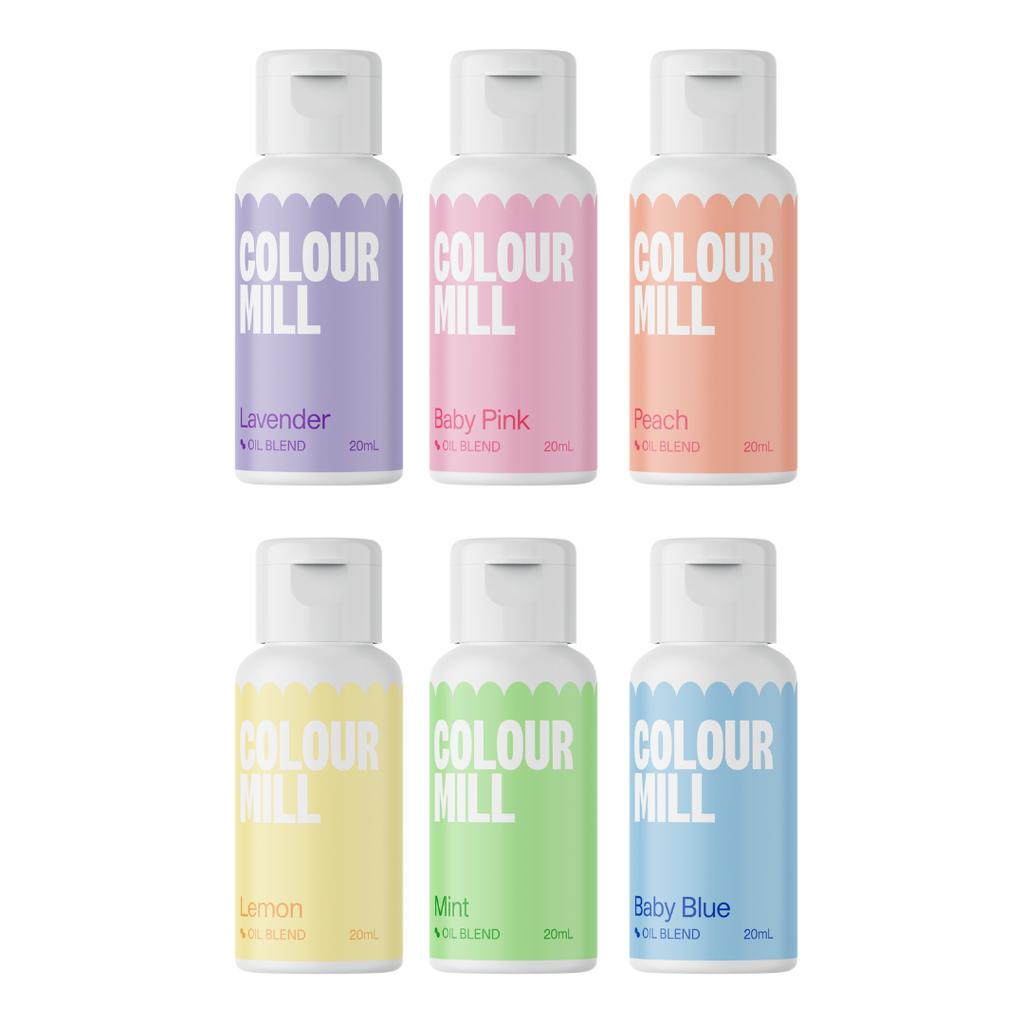 Colour Mill Oil Based Food Colouring 20ml 6 Pack - Pastel NEW!