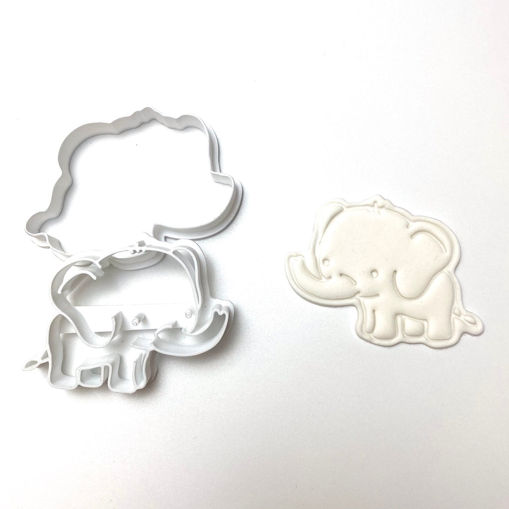 Plastic Cookie Cutter Embosser baby elephant