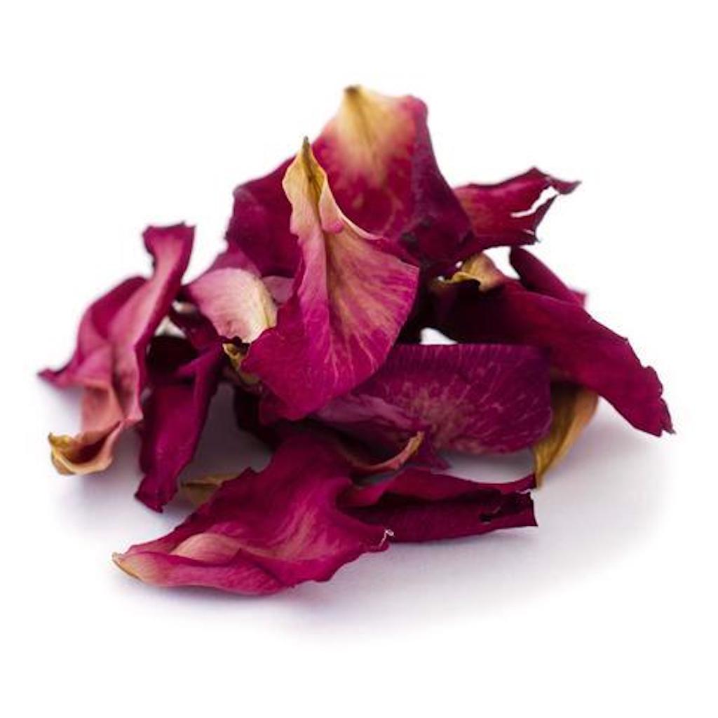 Petite ingredient edible dried flower rose petals red jar