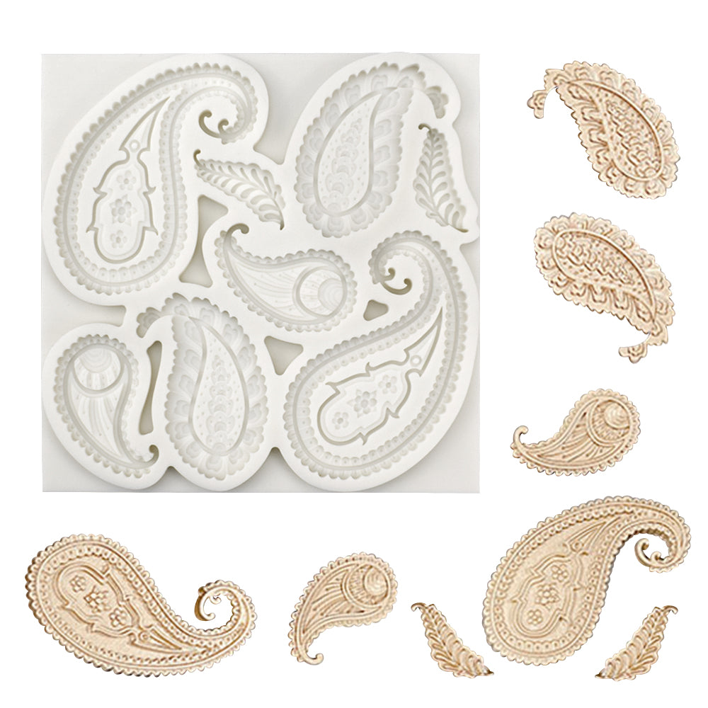 Paisley Pattern Filigree Silicone Mould