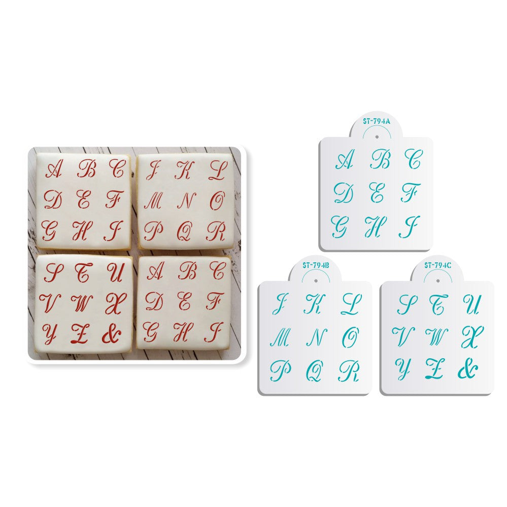 Monogram Letters Cake Decorating Stencil | Cakers Paradise – Cakers ...
