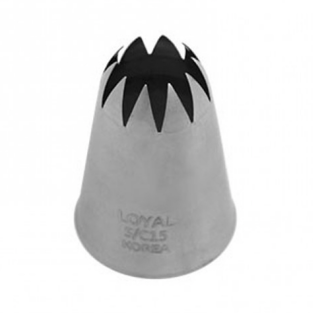 loyal 15mm pastry piping nozzle tip closed star