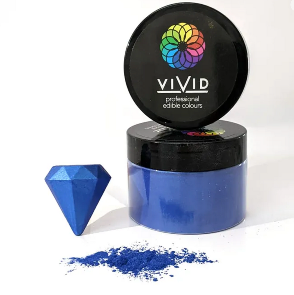 Vivid Edible Metallic Lustre Dust 50g super royal blue