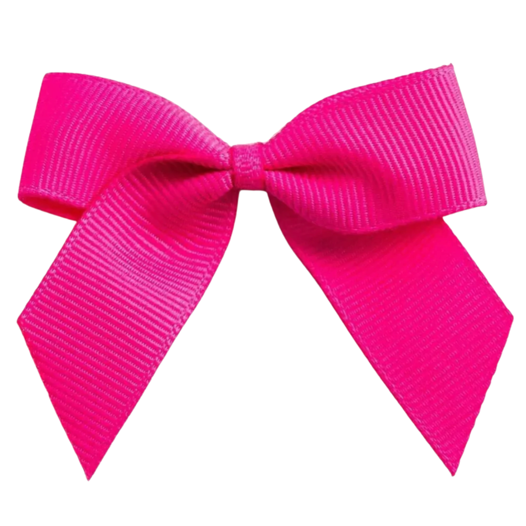 Grosgrain Cakesicle Bows 5cm 12 Pack - Shocking Pink