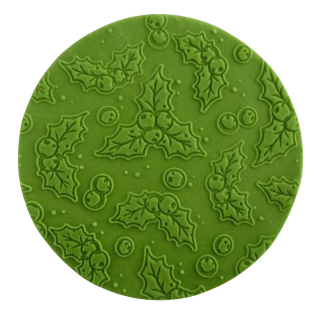 Fondant Cookie Stamp by Sucreglass - Christmas Holly