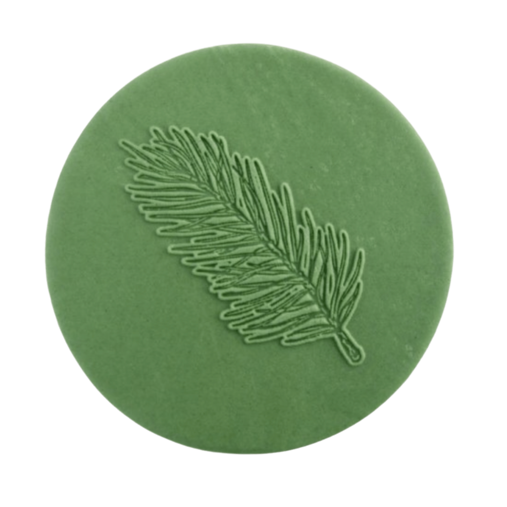 Fondant Cookie Stamp by Sucreglass Christmas Pine Branch Cakers