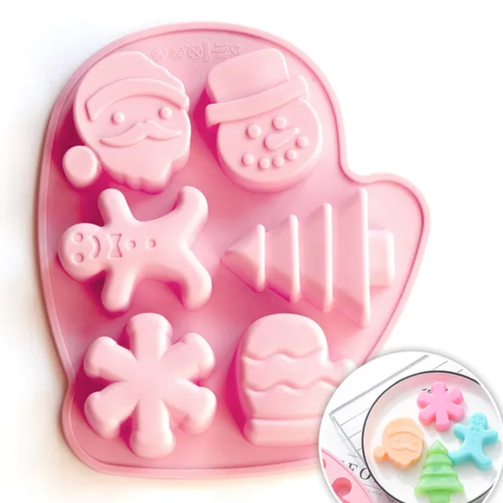 Christmas Mitten Assorted Decorations Silicone Mould