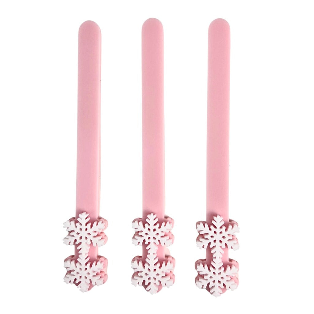 Acrylic Popsicle - Cakesicle Sticks - Snowflakes 8pc