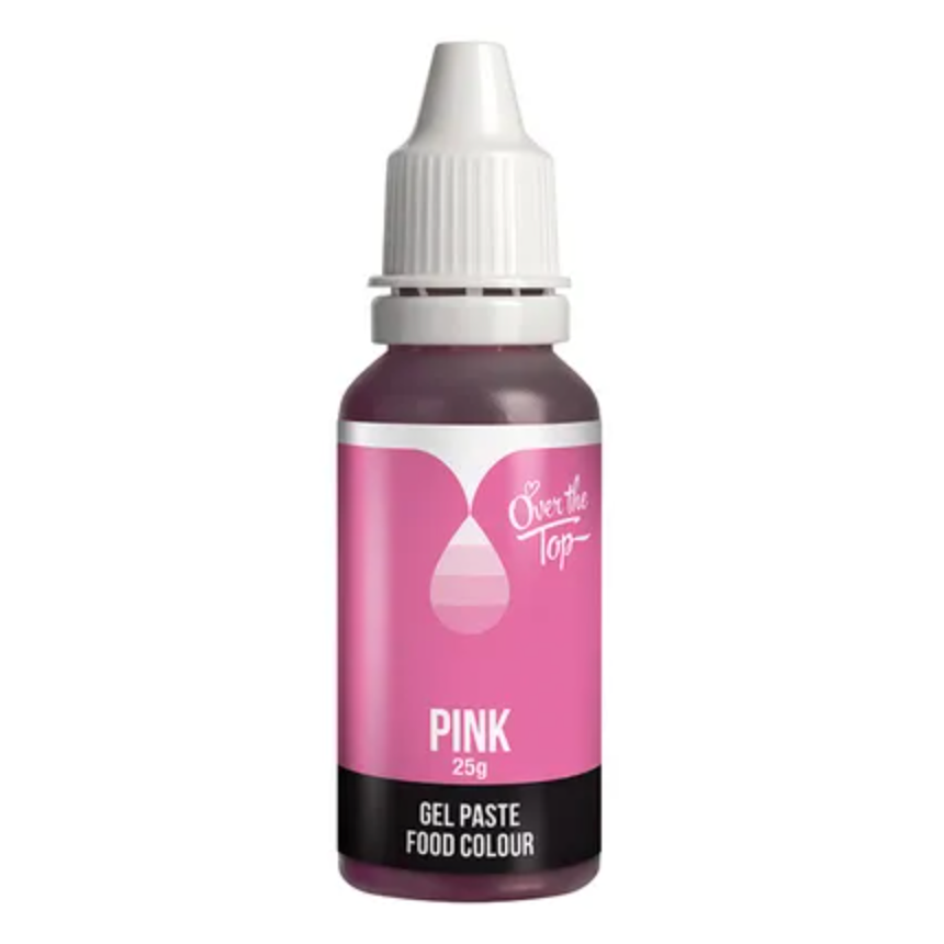 Over the Top Gel Paste Food Colouring 25g - Pink