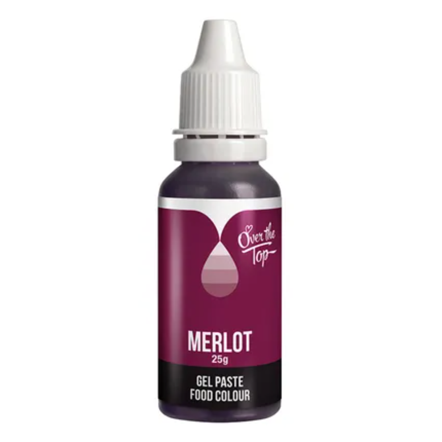 Over the Top Gel Paste Food Colouring 25g - Merlot