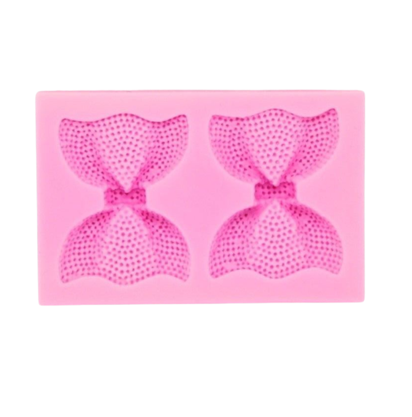 large spotty bow silicone mould for cake decorating