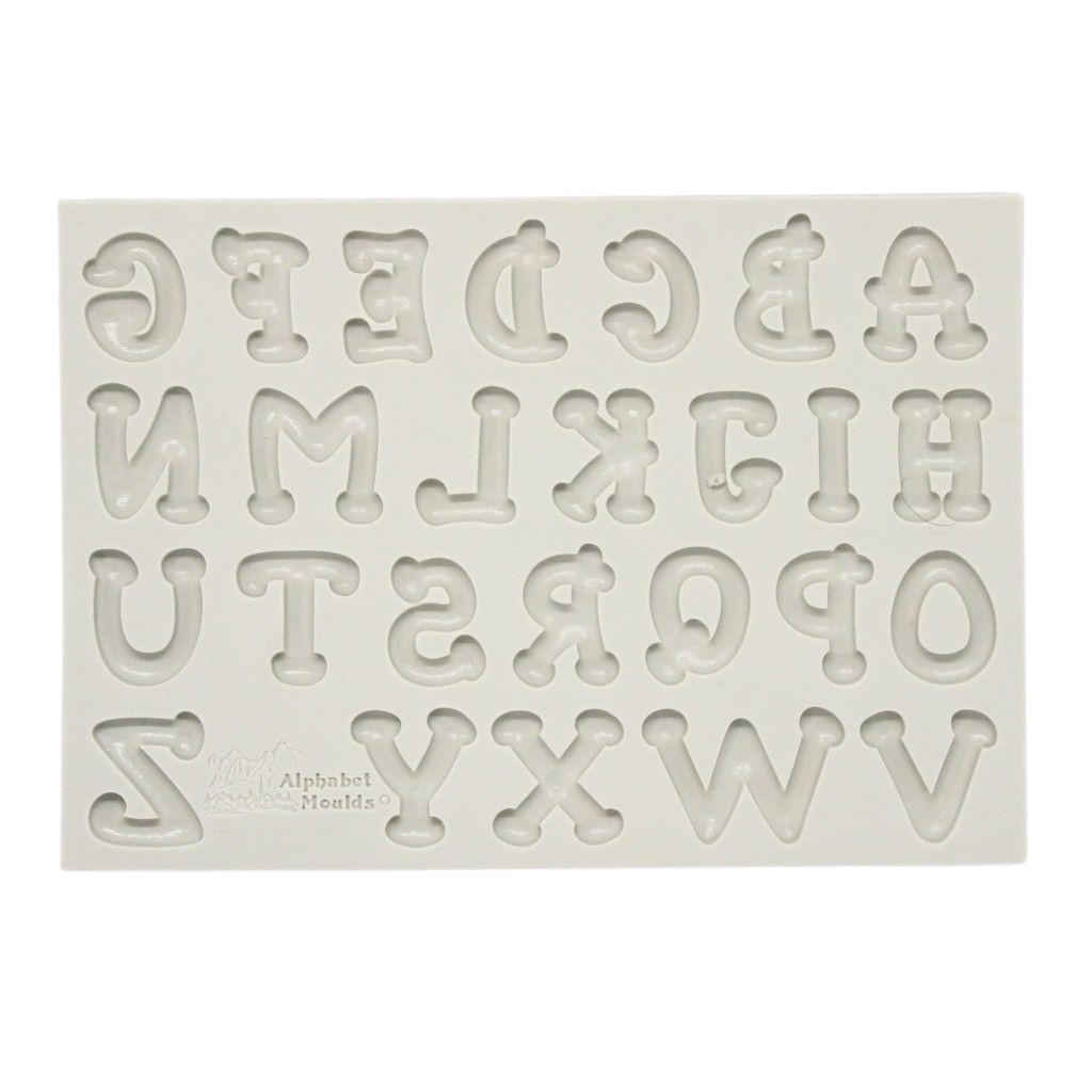 funky letter alphabet silicone mould for cake decorating
