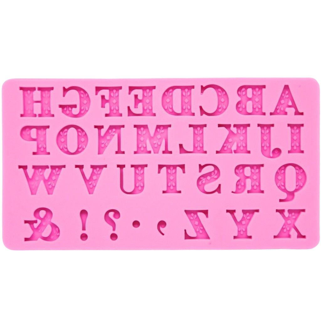 silicoen mould letters alphabet for cake decorating