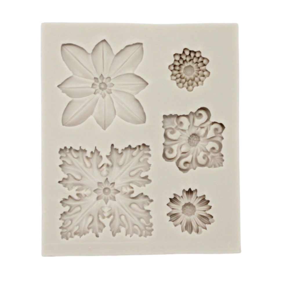 filigree vintage flower silicone mould