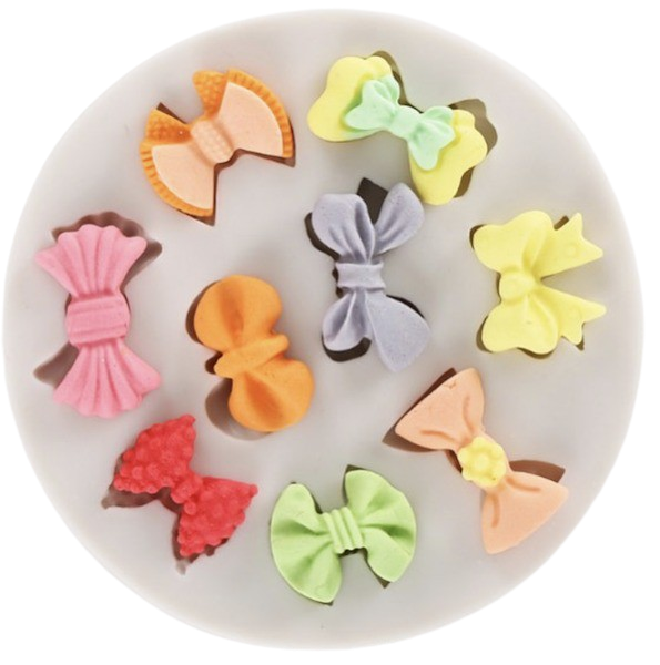 Assorted Bows Round New Silicone Mould