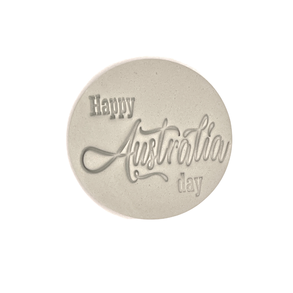 Cookie Stamp Fondant Embosser - Happy Australia Day