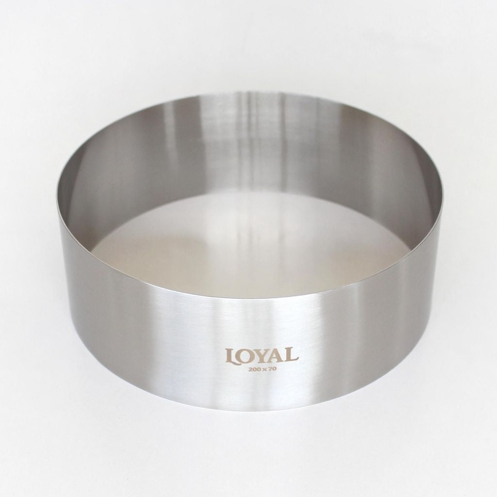 Stainless steel cake ring round 200mm food stacker loyal