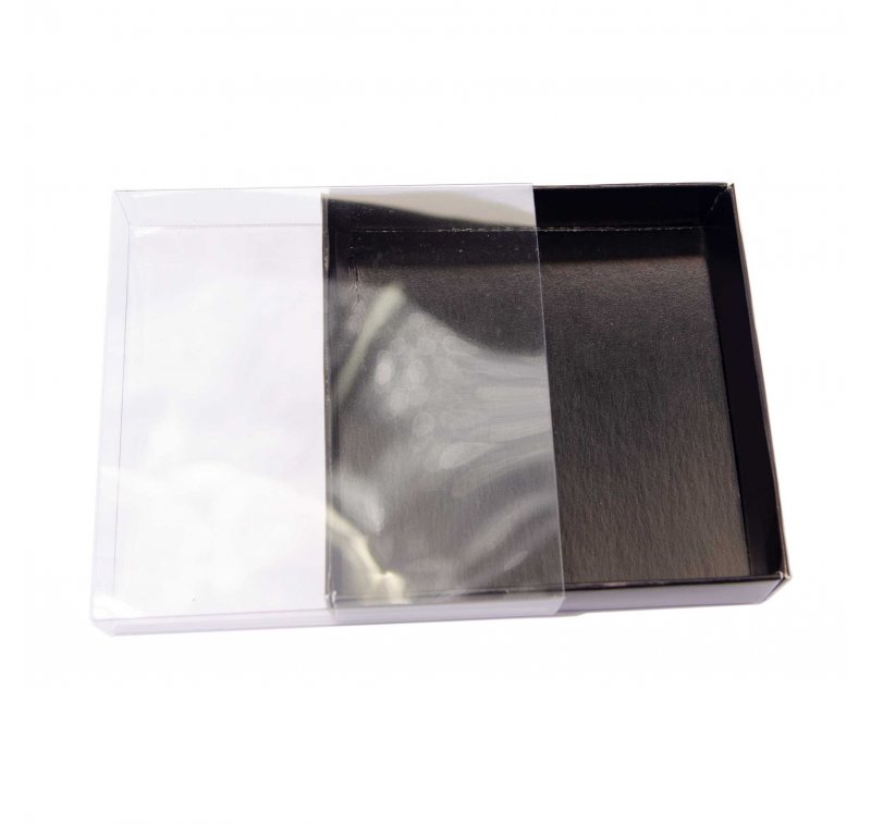 Cookie Box with Clear Window – Black 3.5″ x 3.5″ x 0.75″