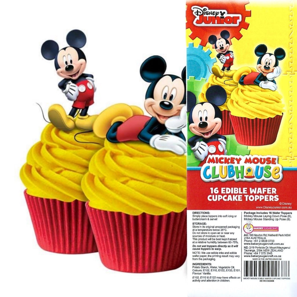 disney mickey mouse edible wafer paper cupcake toppers