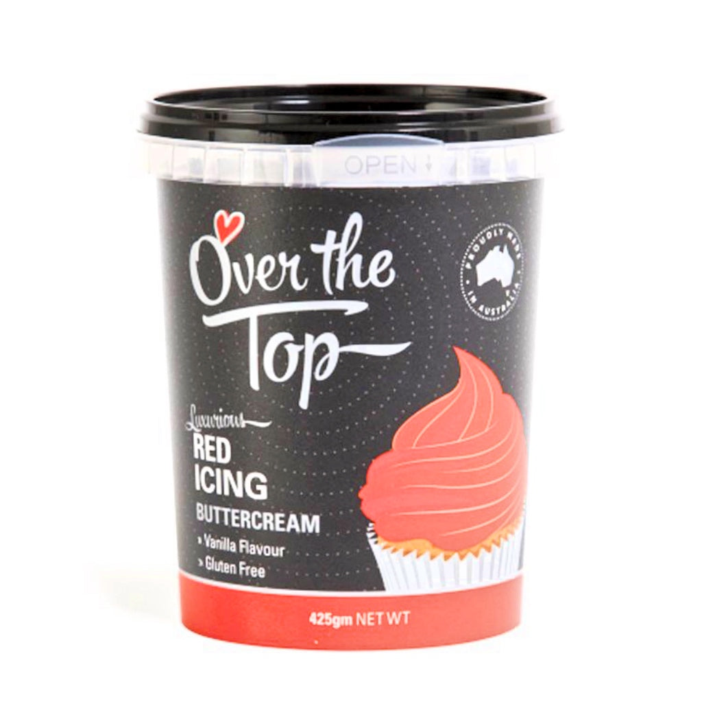 over the top buttercream 425g red