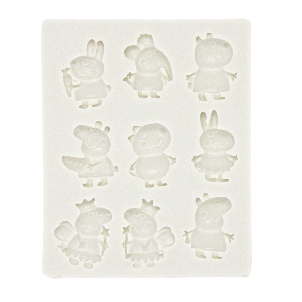 silicone mould assorted peppa pig