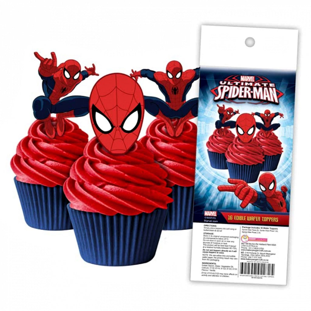 spiderman edible wafer paper cupcake toppers