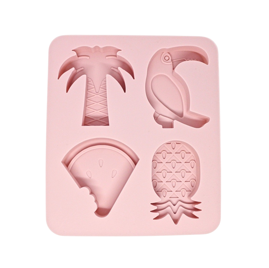 tropical palm pineapple watermelon cake fondant silicone mould soap candle