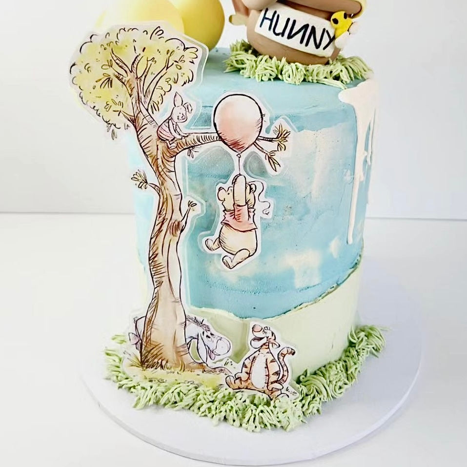 Acrylic Birthday Cake Fropper - Bear with Friends