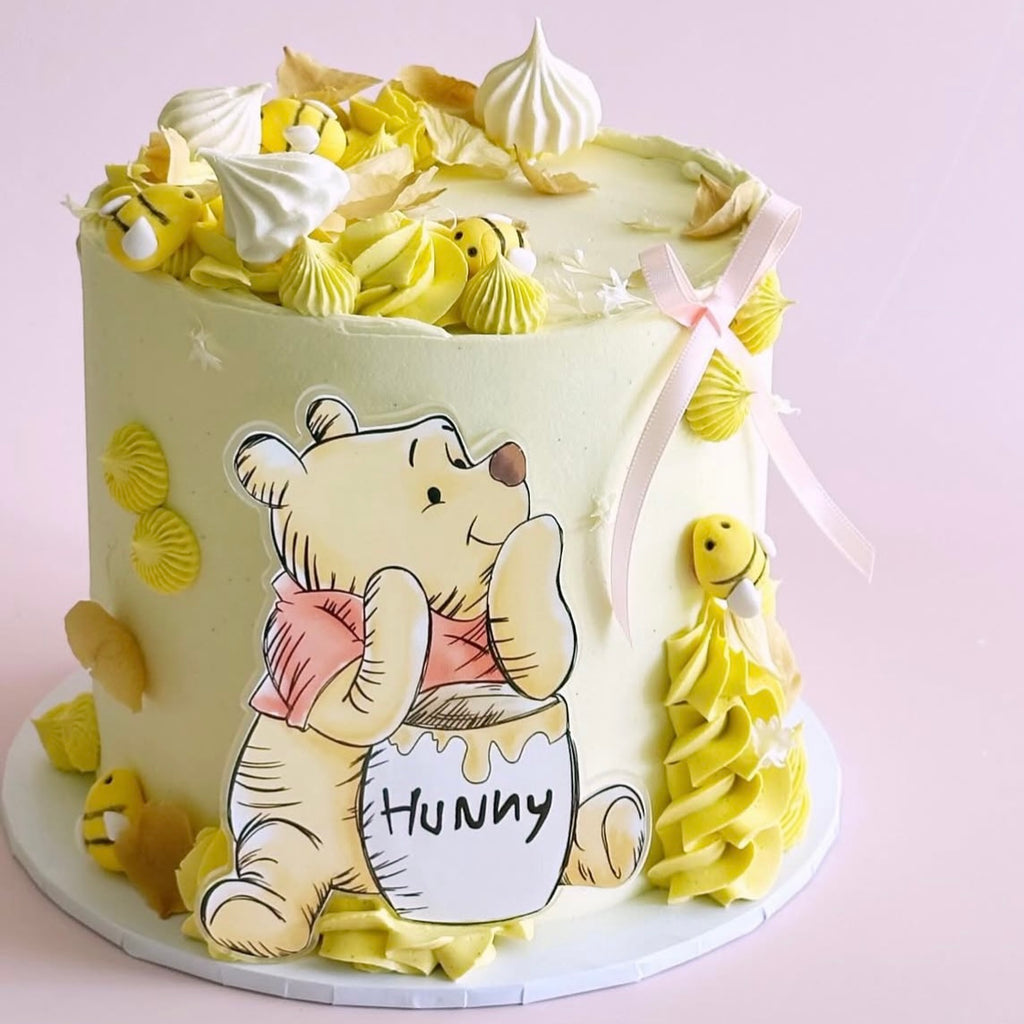 Acrylic Birthday Cake Fropper - Cute Bear with Honey Pot | Cakers ...