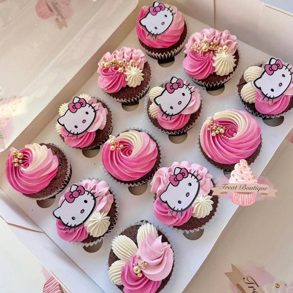 Acrylic Cupcake Topper Charms - Kitten 6pc
