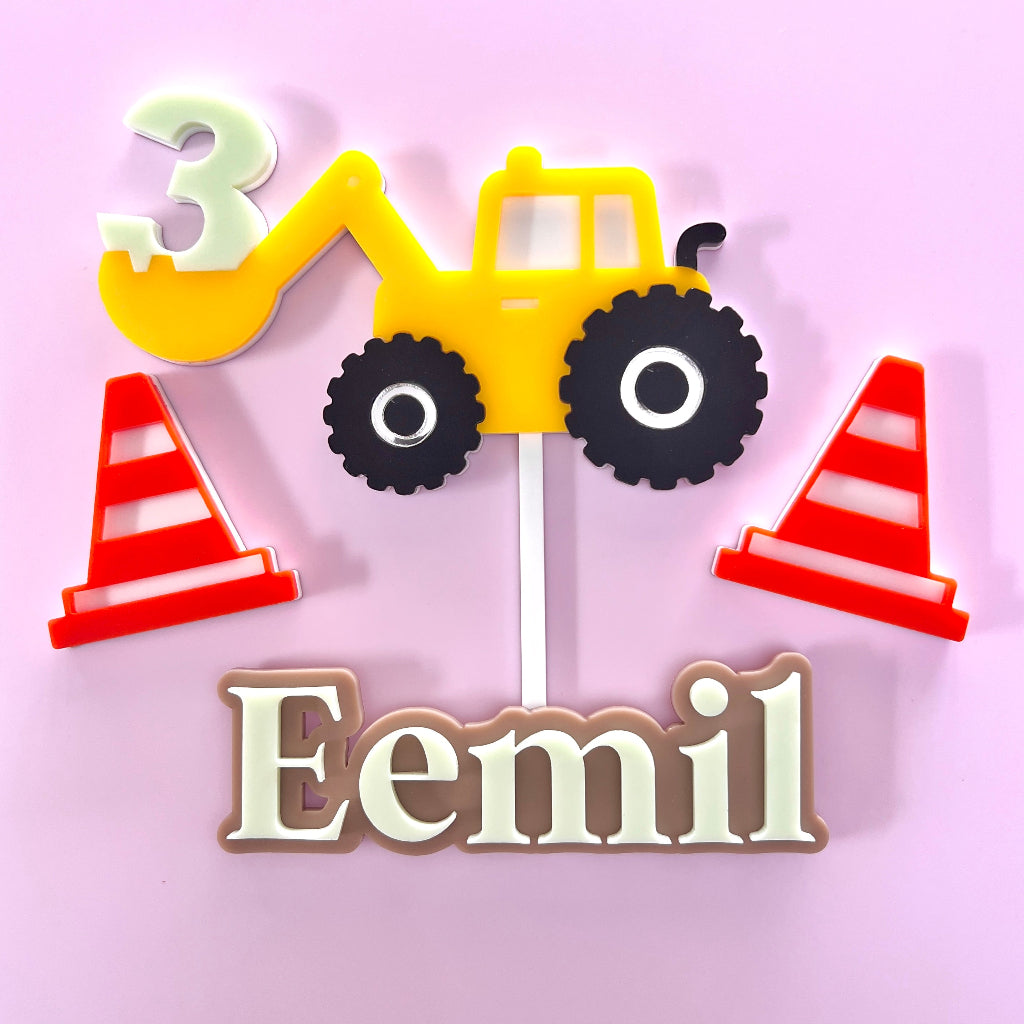 Acrylic Custom Cake Topper Set - Tractor | Cakers Paradise – Cakers ...