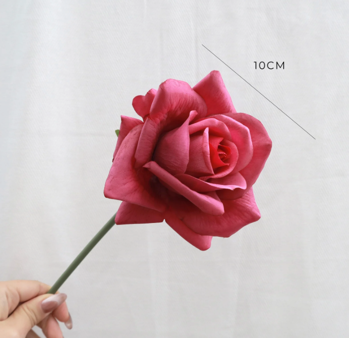 Artificial Real Touch Rose Open Bloom - Red | Cakers Paradise – Cakers ...